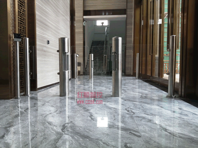 漯河人行通道閘機－圓柱擺閘案例